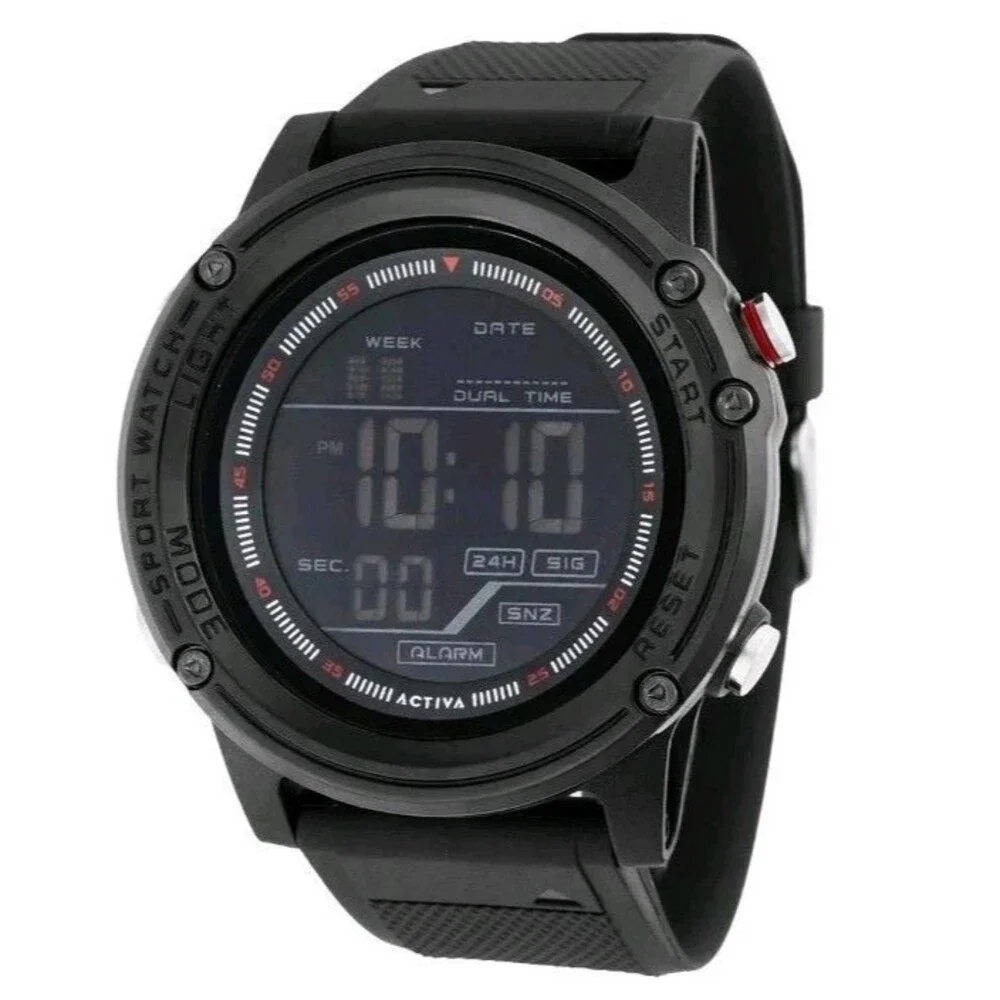 Activa Voyager of Time X Invicta Men’s Digital Watch 52mm Black ACW8125-001 NEW